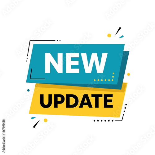 New Update Badge Icon – Software Feature Announcement Label for Apps & Digital Products