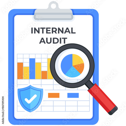 Flat Internal Audit Icon