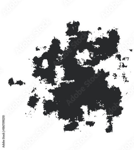 Black Ink Splatter Texture, Abstract Grunge Paint Blot, Distressed Ink Splash Background, Artistic Paint Stain Shape, Organic Grunge Ink Form, Rough Abstract Blot Element, Chaotic Ink Spill Design