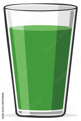 Green Smoothie in a Glass Healthy Drink Nutrient Boost