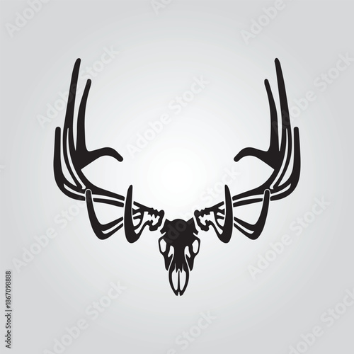 Elk Skull Decal Silhouette vector design
