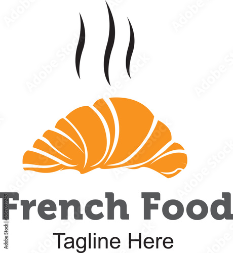 French Food logo design vector.