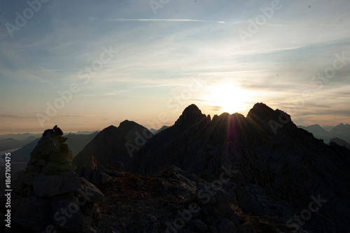berg alpen tal sonne