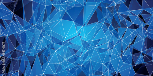 futuristic blue digital background of points and lines. Glowing black plexus. digital blue technology