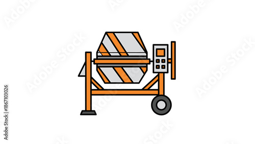 Orange Industrial Concrete Vibrating Table