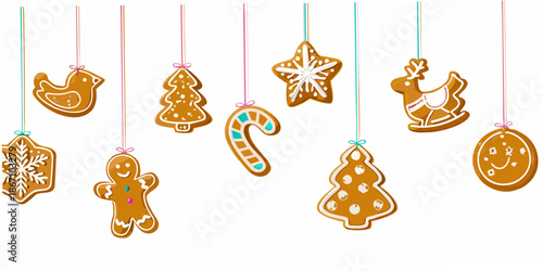 Festive hanging gingerbread cookies a delightful collection for the holidays