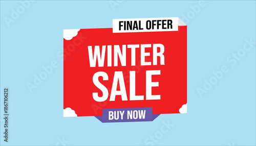 winter sale final offer buy now limited time promotional discount banner