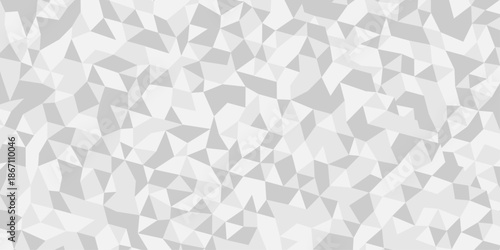 Abstract geometric wall tile and metal cube background triangle wallpaper. Seamless geometric pattern low polygon backdrop background. Gray diamond overlap polygonal background.