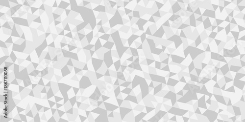 Vector gray overlapping polygon square texture. Seamless geometric pattern triangle shapes low polygon backdrop background. Abstract line poly background.