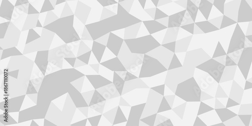 Abstract geometric wall tile and metal cube background triangle wallpaper. Seamless geometric pattern low polygon backdrop background. Gray diamond overlap polygonal background.