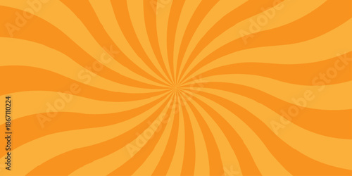 Vector sunray stripe background. Light sunburst glowing background. Sunburst pattern summer social banner. vector illustration pattern beam rays. Spiral radial striped backdrop design.