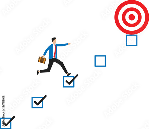 Personal development plan for career success, build specialist skill or competence to motivate and achieve business target concept
