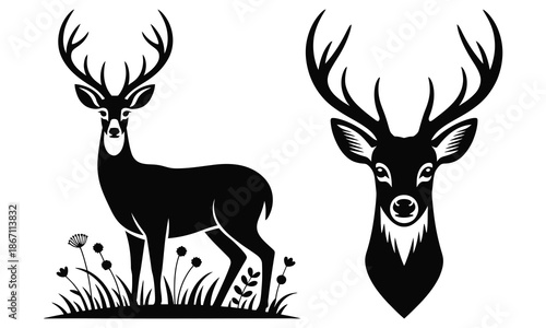 deer silhouette vector