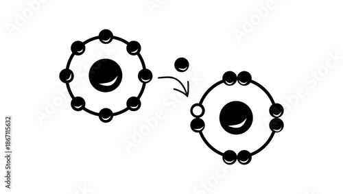 Neutralizing antioxidant, black isolated silhouette
