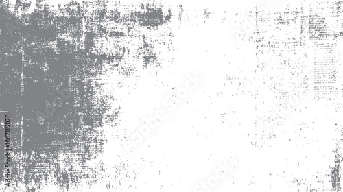 Grungy distressed monochrome background with a rough textured overlay resembling old paper or concrete providing a vintage and industrial aesthetic and artistic applications