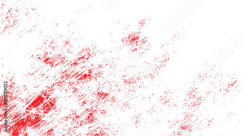 Bold red and white abstract texture with dynamic scratch marks and scattered distressed creating a high-contrast background energetic and artistic expressions