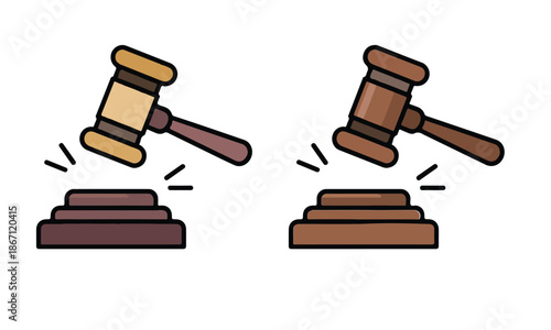 Gavel striking sound effect icon