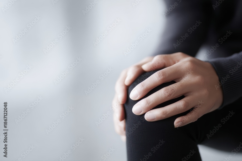 Obraz premium Injury awareness, woman suffering bruised knee from accident