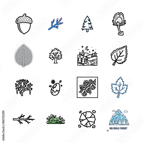 Science and Laboratory Vector Icon Set Including Research, Chemistry, and Biological Study Symbols