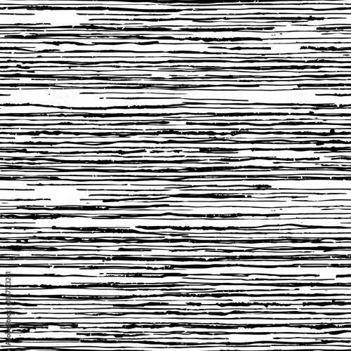 Seamless horizontal grunge stripes, rough vector background
