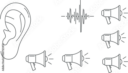 Hearing sound waves from loudspeakers