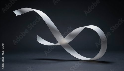 Elegant Metallic Ribbon Dark Gradient Background