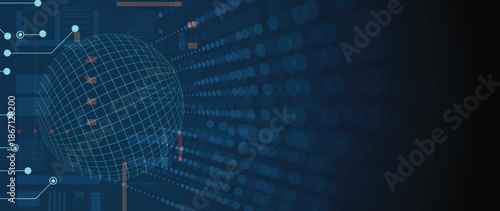 Abstract digital high technology and science or cyber background
