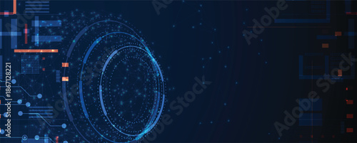 Abstract digital high technology and science or cyber background