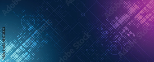 Abstract digital high technology and science or cyber background