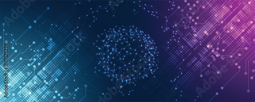 Abstract digital high technology and science or cyber background