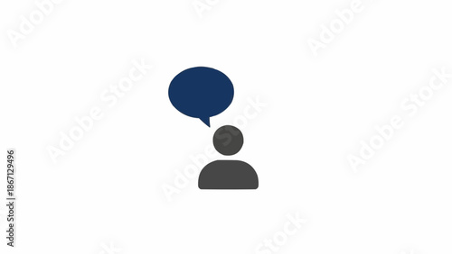 Simple icon of a person speaking.
