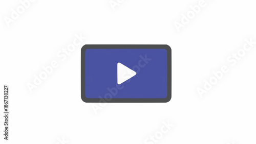 Play button icon on screen.