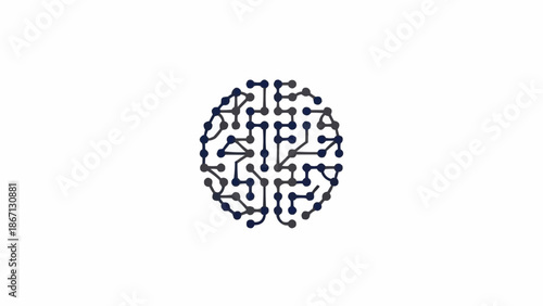 Black and white brain puzzle piece.