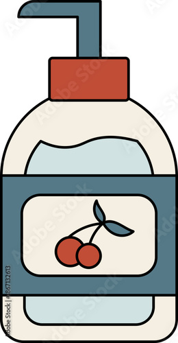 Cherry flavor mouthwash bottle for fresh breath