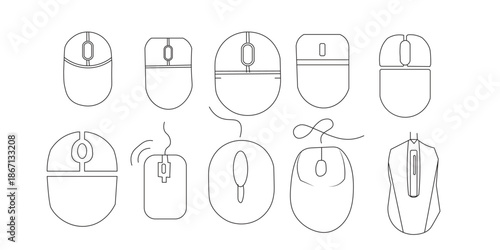 Variety of oval shaped objects with different configurations