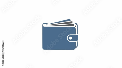 Blue leather wallet with money inside.