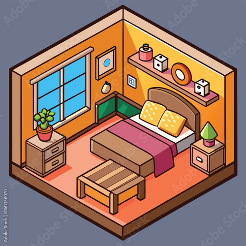 vector illustration of living room