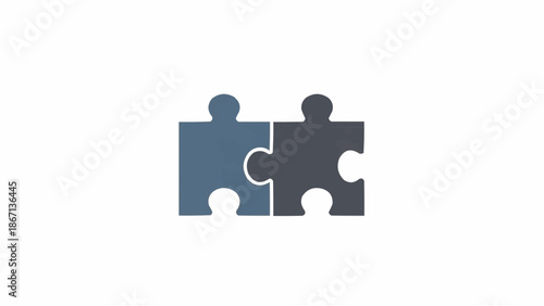 Two Interlocking Puzzle Pieces Together.