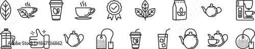 tea, coffee, beverage, drink, cafe, icon, teapot, cup, mug, machine, brewing, hot, cold, bag, filter, french, press, takeaway, iced, glass, service, kitchen, appliance, breakfast, lifestyle, restauran