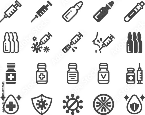 injection, vaccine, virus, healthcare, medical, transportation, icon, vector, illustration, syringe, ampule, medicine, protection, vehicle, car, boat, train, airplane, bus, truck, motorcycle, helicopt