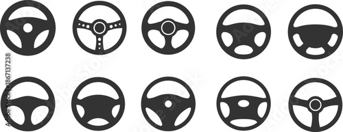 steering wheel, drive, car, transportation, vehicle, automobile, round, black, style, graphic, icon, symbol, illustration, design, automotive, steering, wheel, isolated, direction, control, modern, da