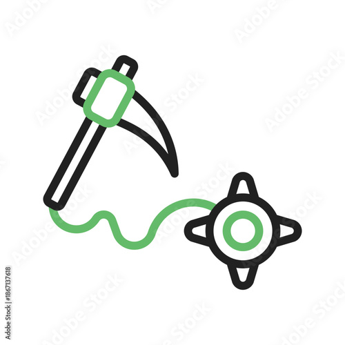 Chain Sickle icon vector image. Suitable for mobile apps, web apps and print media.