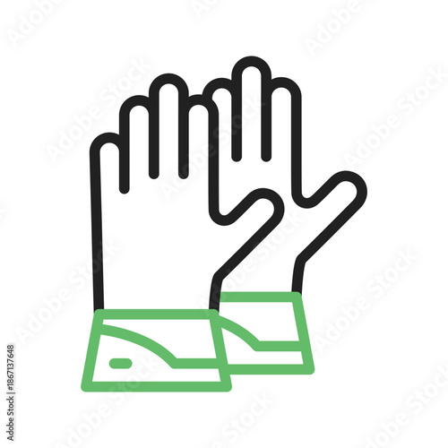 Glove icon vector image. Suitable for mobile apps, web apps and print media.