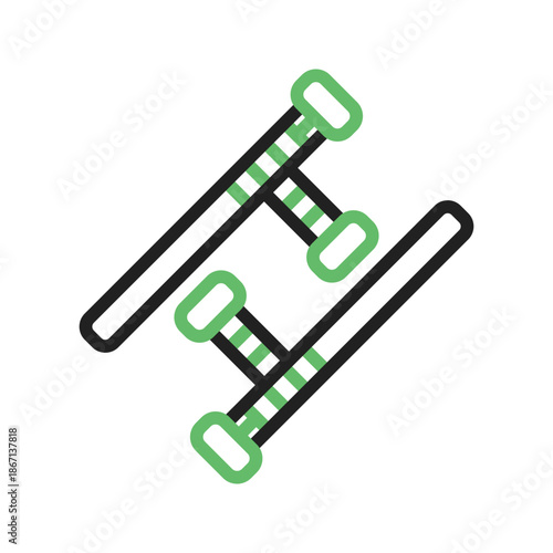 Tonfa icon vector image. Suitable for mobile apps, web apps and print media.