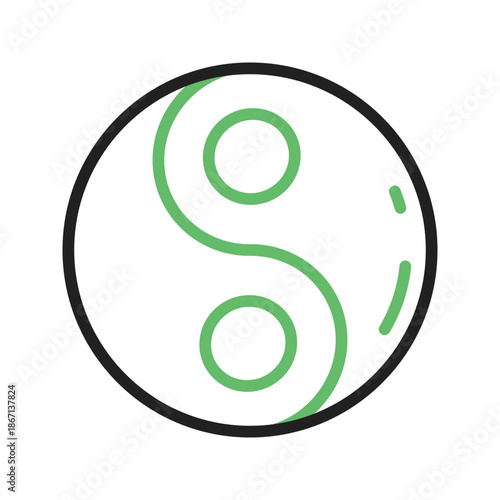 Yin Yang icon vector image. Suitable for mobile apps, web apps and print media.