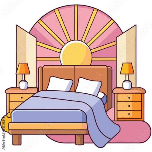 bed in a bedroom