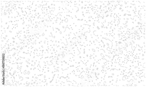 Abstract gray grain texture vector illustration with scattered dots and organic shapes on white. Subtle speckled pattern design perfect for wall art, packaging, paper print, and digital backdrops.