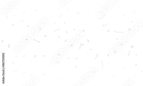 Subtle vector background with abstract scientific and technological dotted geometric elements. Ideal for data, network, digital, and modern design projects. Light gray pattern on white.
