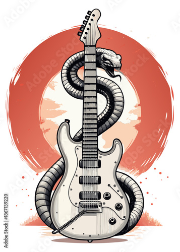 logo con chitarra elettrica 07