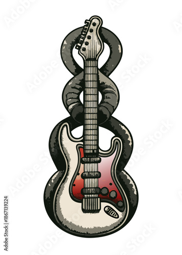 logo con chitarra elettrica 06